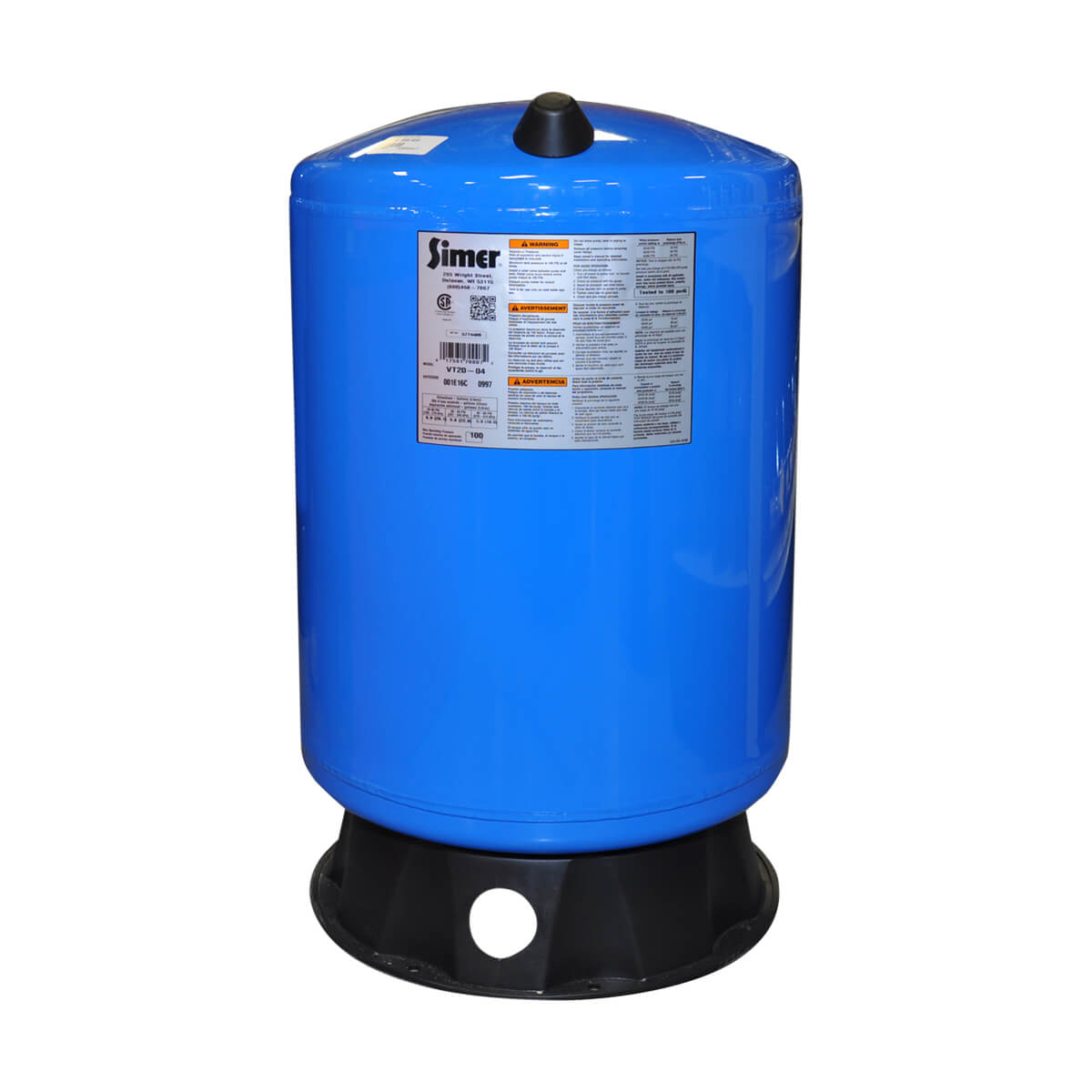 Simer Pressure Tank VT20 - VT20
