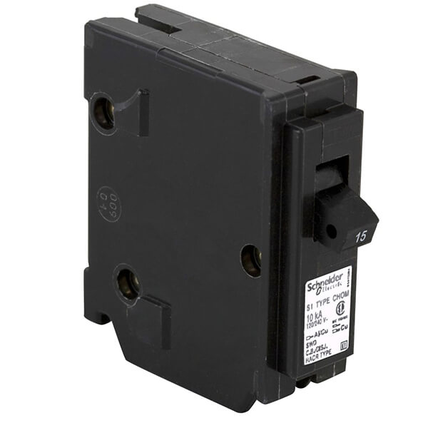 Schneider Electric Homeline Single Pole Circuit Breakers - 15A Schneider Electric Homeline Single Pole Circuit Breakers - 15A
