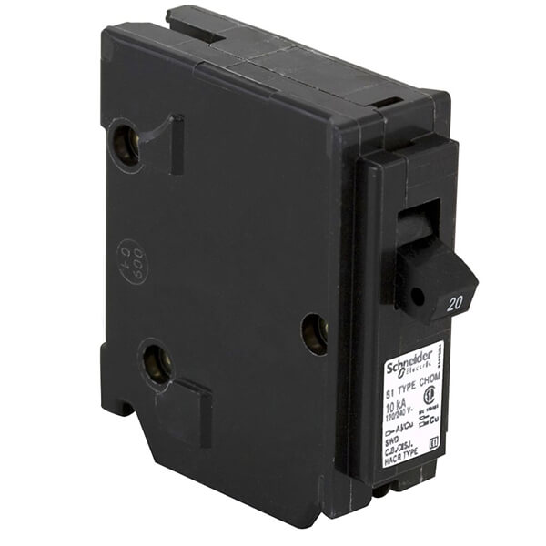 Schneider Electric Homeline Single Pole Circuit Breakers - 20A Schneider Electric Homeline Single Pole Circuit Breakers - 20A