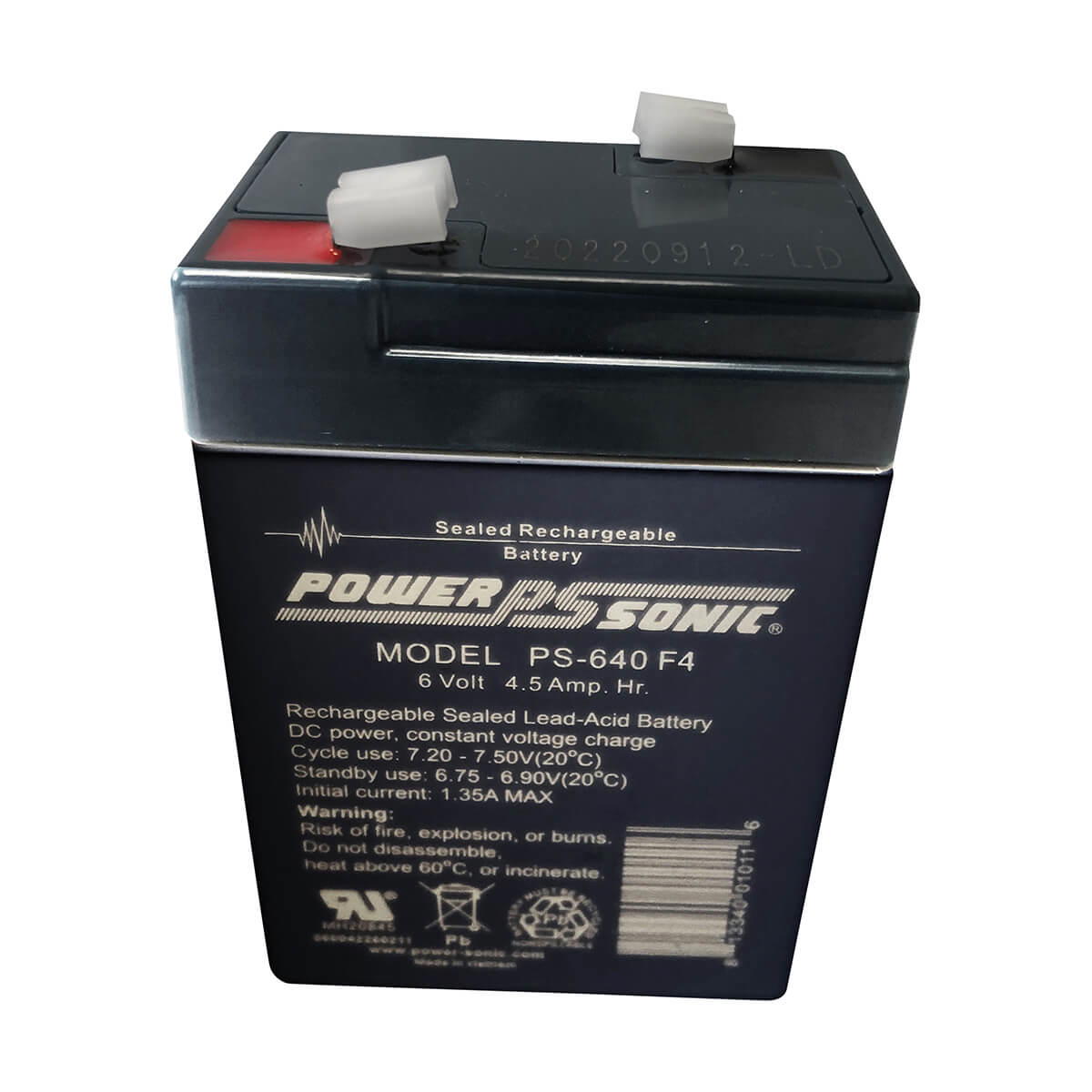 Power Wizard F-4 6V Solar Replacement Battery