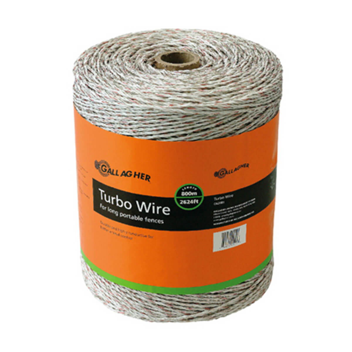 Gallagher Electric Fence Turbo Wire - White - 2.5 mm x 800 m