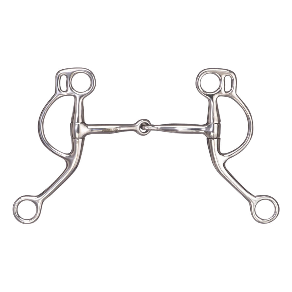 Metalab Cowboy Pelham Stainless Steel Snaffle Mouth Bit - 5-in Metalab Cowboy Pelham Stainless Steel Snaffle Mouth Bit - 5-in