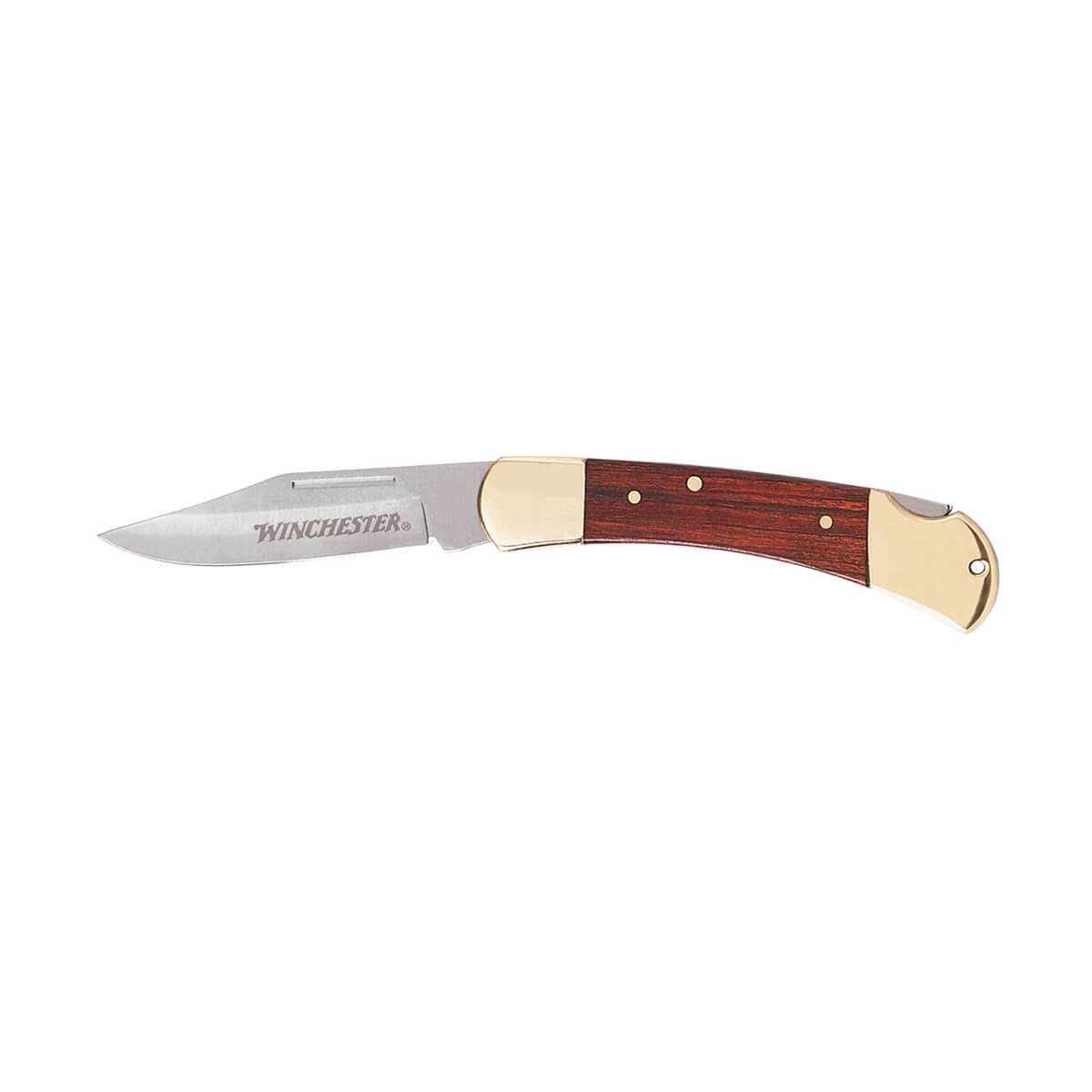 Winchester Brass & Wood Folder Knife - 3.5-in