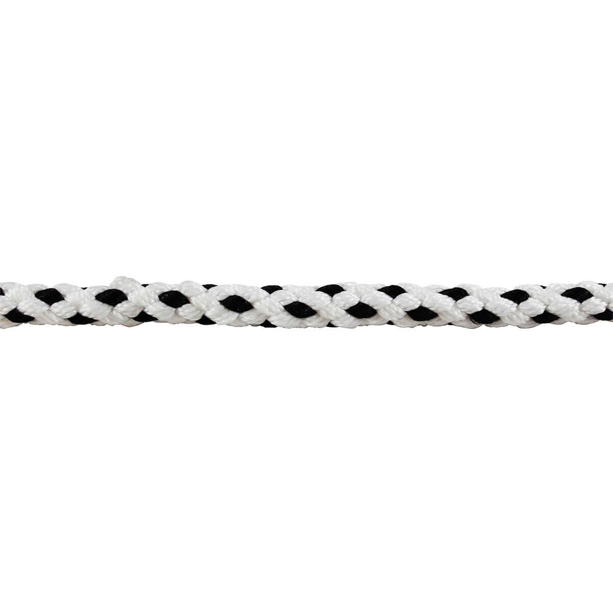 Nylon/Polyester Braided Rope - Black/White - 3/8-in - Price Per ft