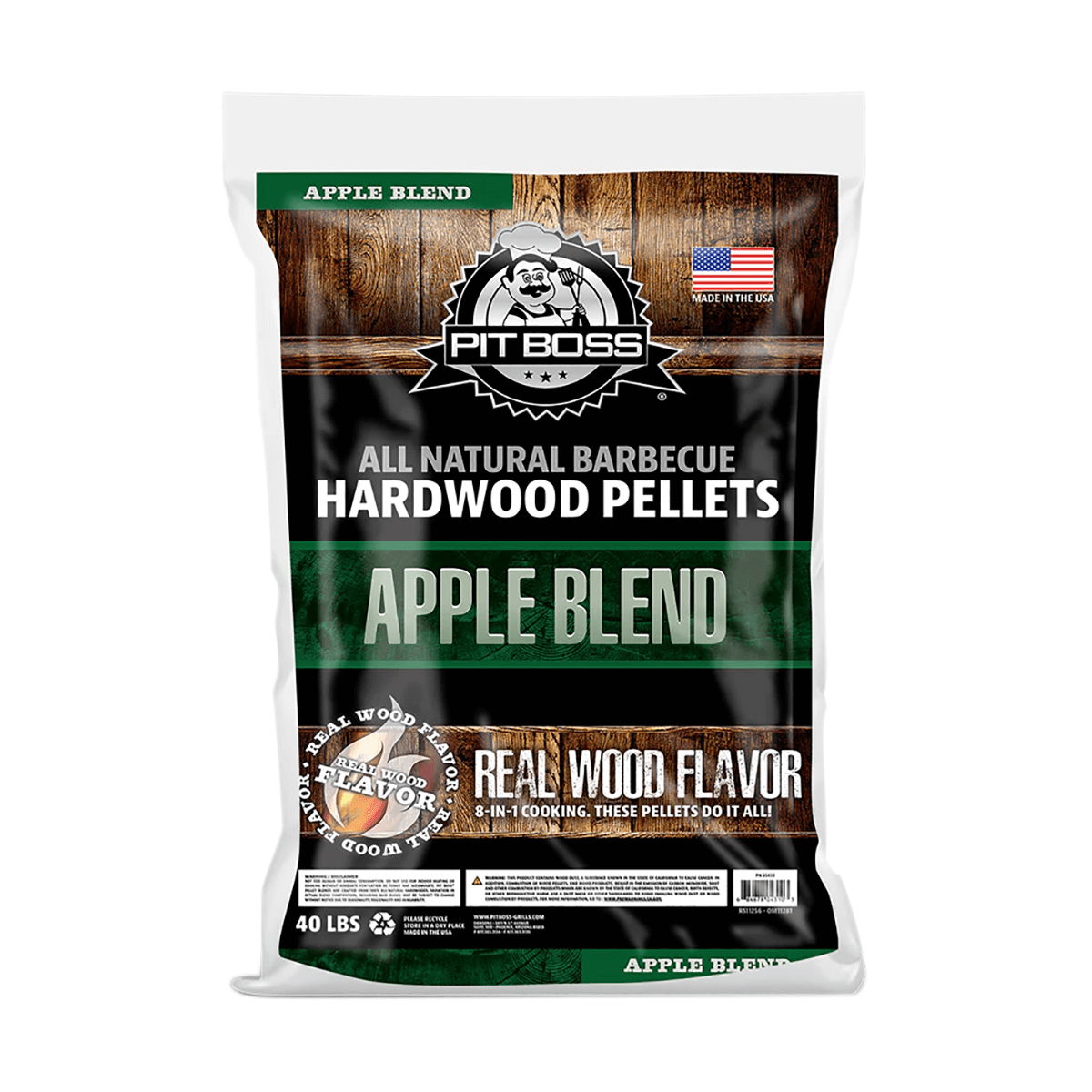 BBQ Hardwood Pellets - Apple Blend - 40 lb