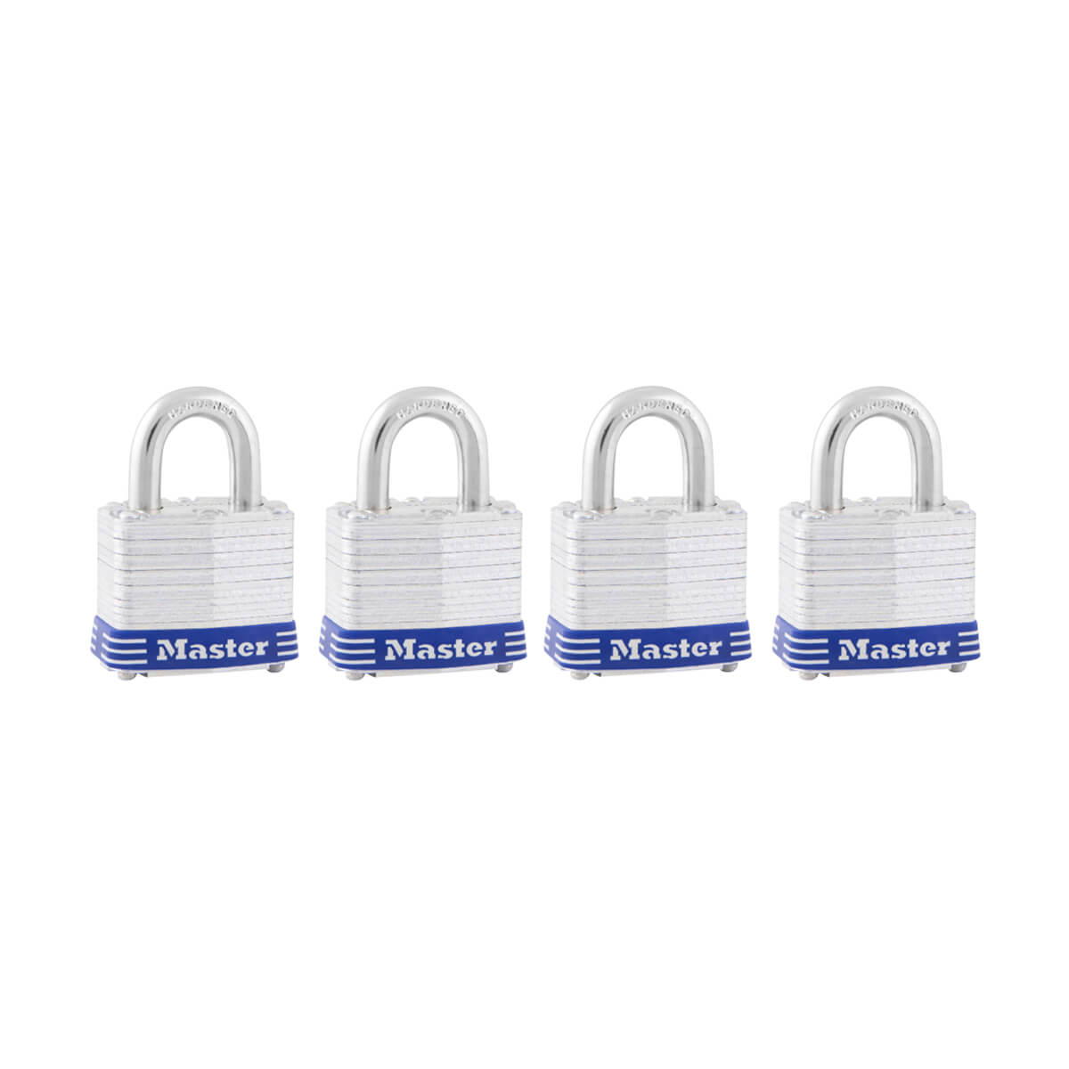 Laminated Padlocks - 3/4-in Shackle - 1-9/16 Wide - 4 Pack