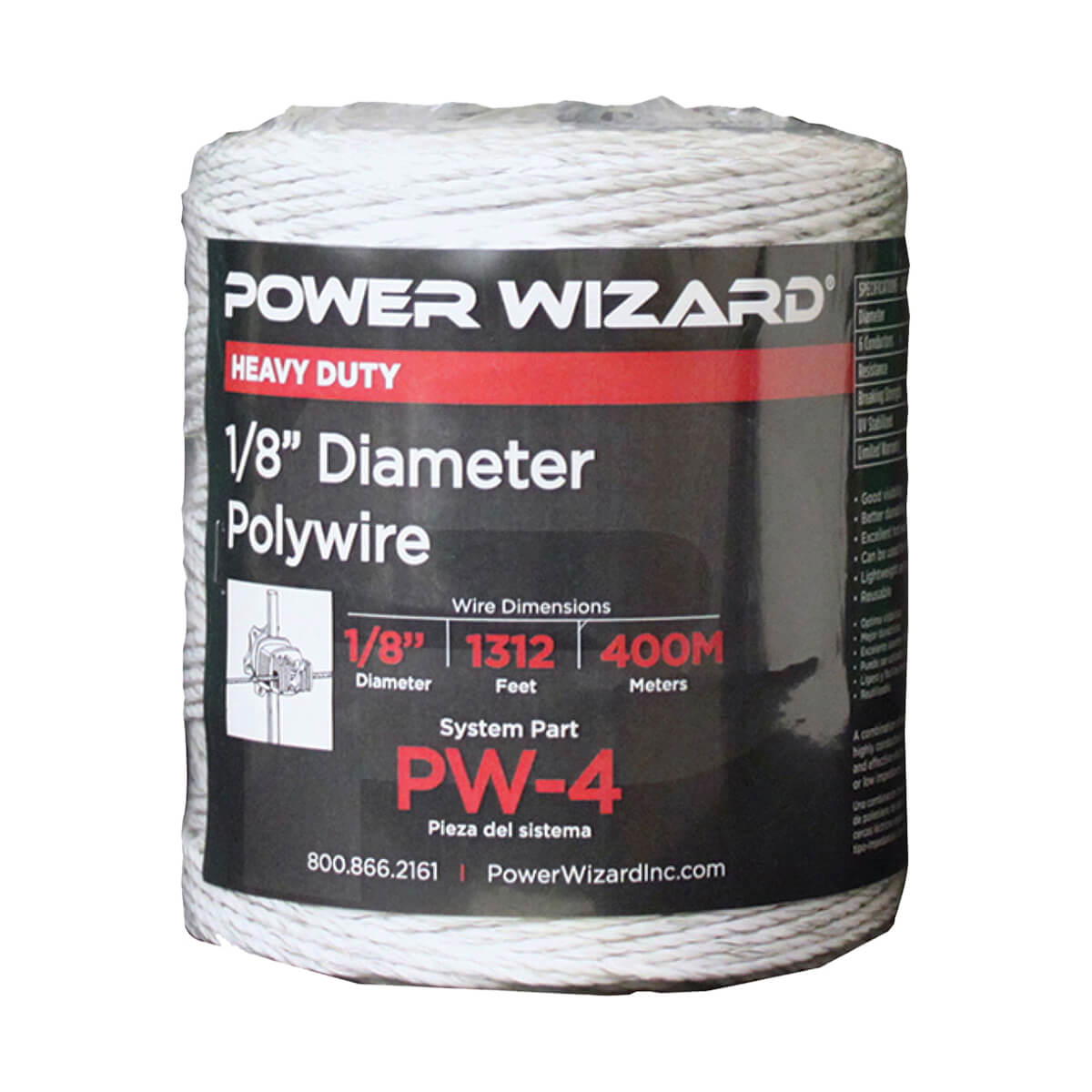 Power Wizard PW-4 Electric Fence Polywire - 400 m