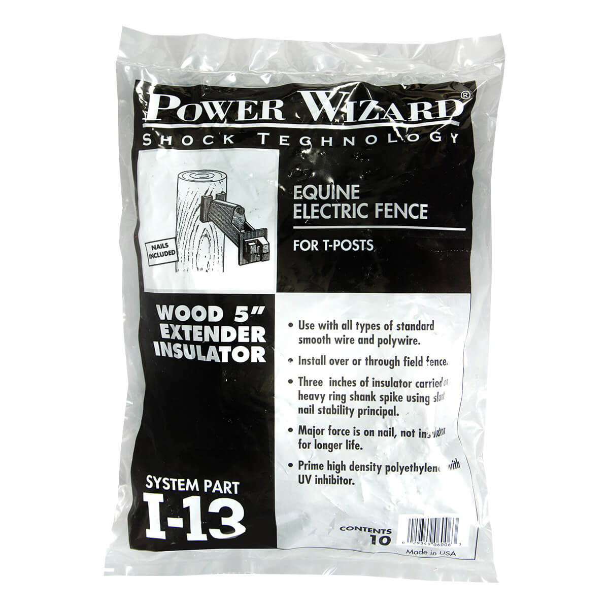 Power Wizard I-12 Wood Post Electric Fence Insulator Extender