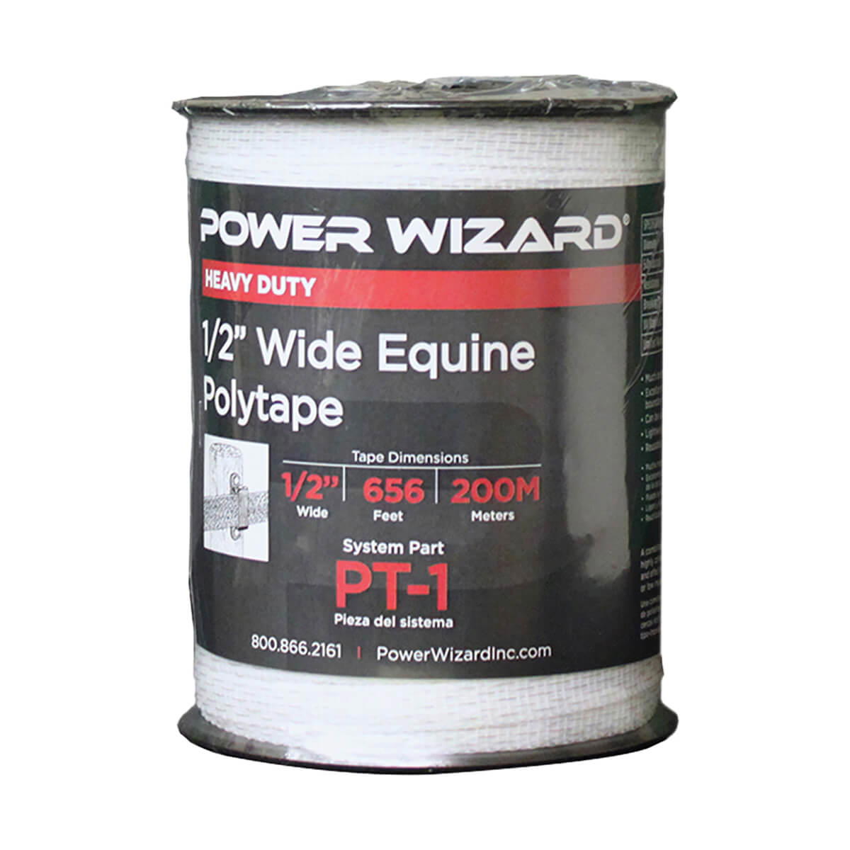 Power Wizard PT-1 Electric Fence Equine Polytape - 200 m