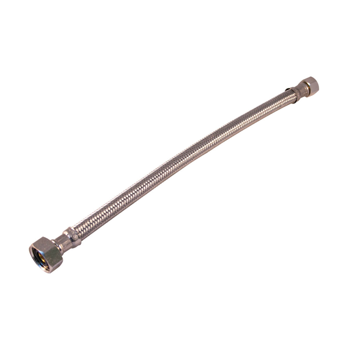 Flex Connector SS 3/8-in Comp x 1/2-in FIP 20-in Faucet Lead Free